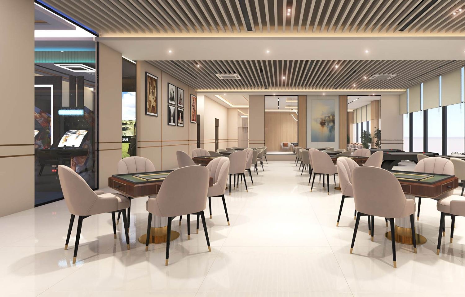 Artist's impression of the clubhouse card room