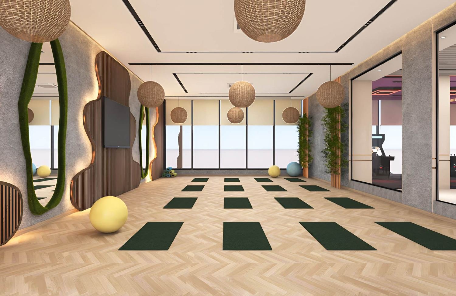 Artist's impression of the meditation hall
