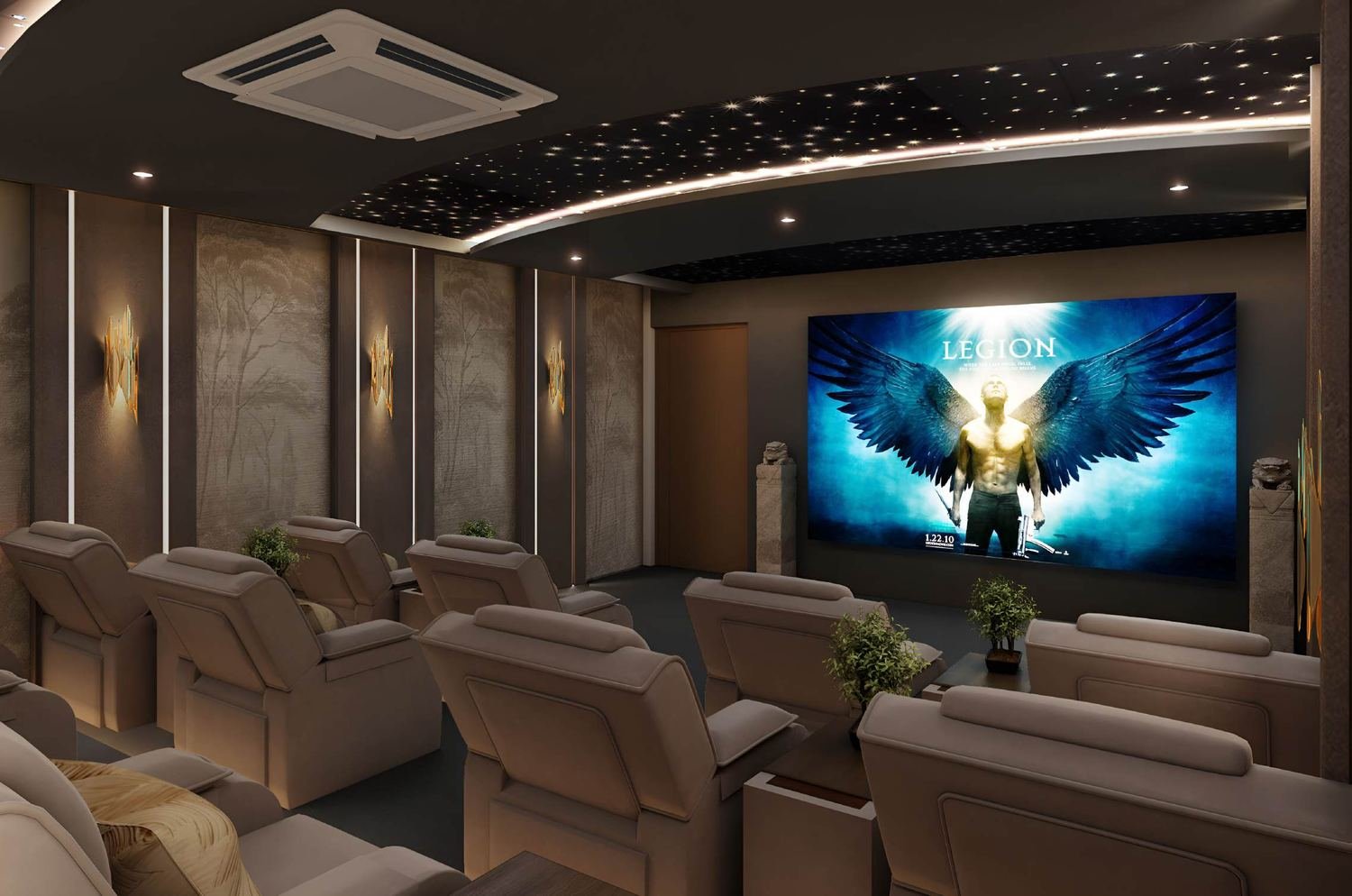 Artist's impression of the clubhouse home theatre