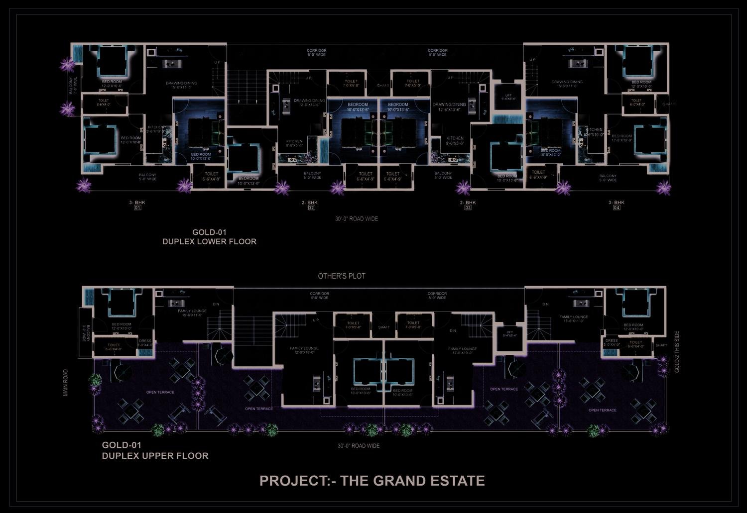 Floor plan: Gold-01 duplex floors