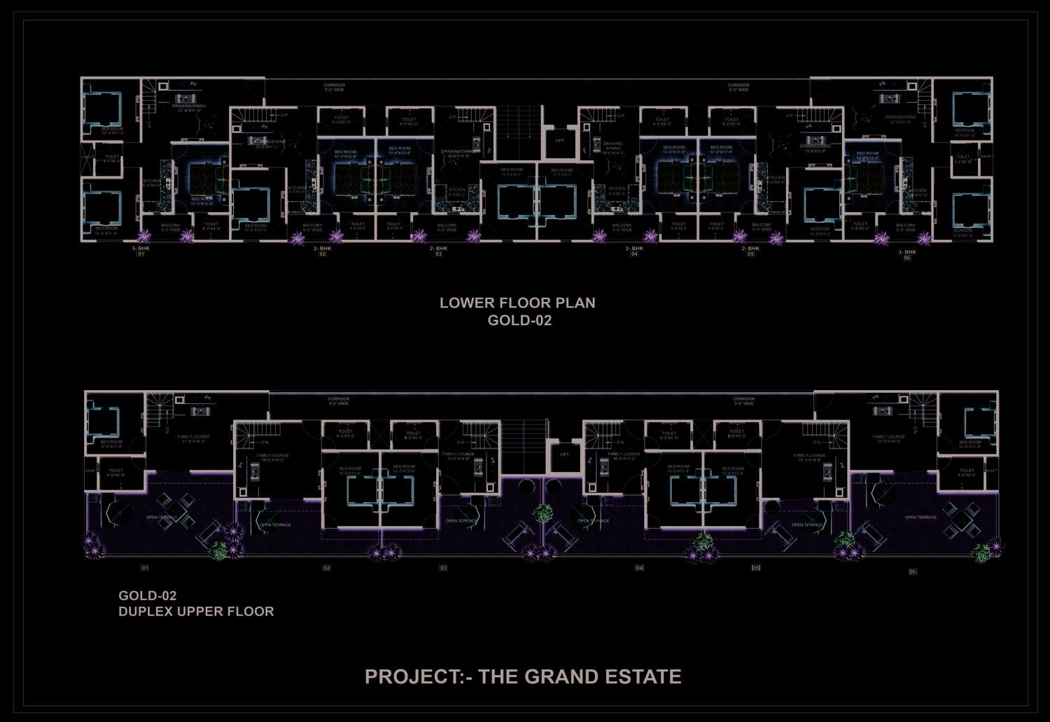 Floor plan: Gold-02 duplex floors
