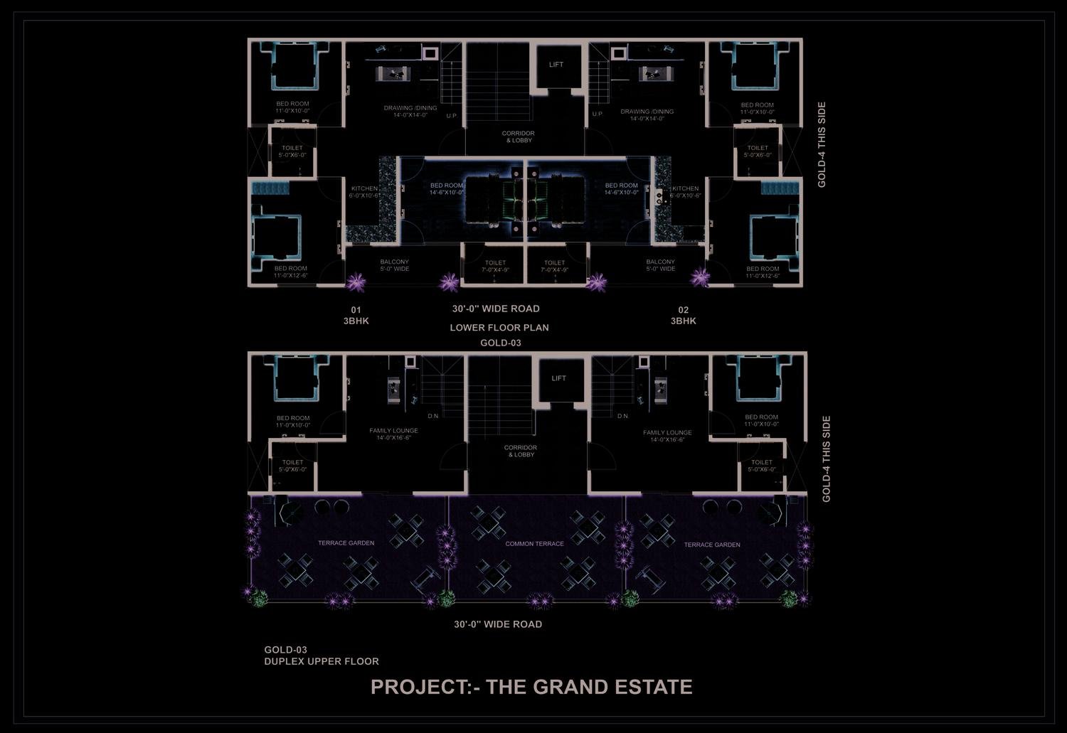 Floor plan: Gold-03 duplex floors