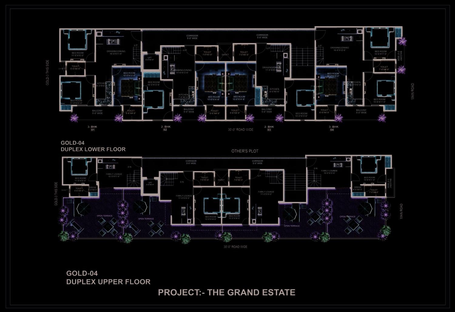 Floor plan: Gold-04 duplex floors