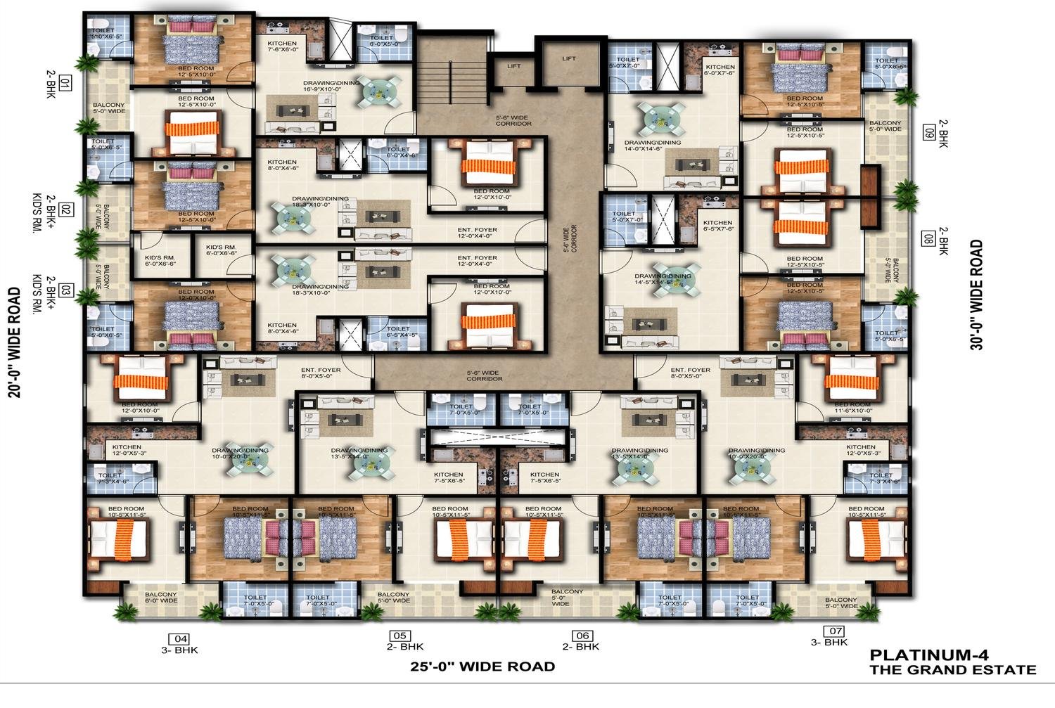 Floor plan: Platinum-4 floor plan