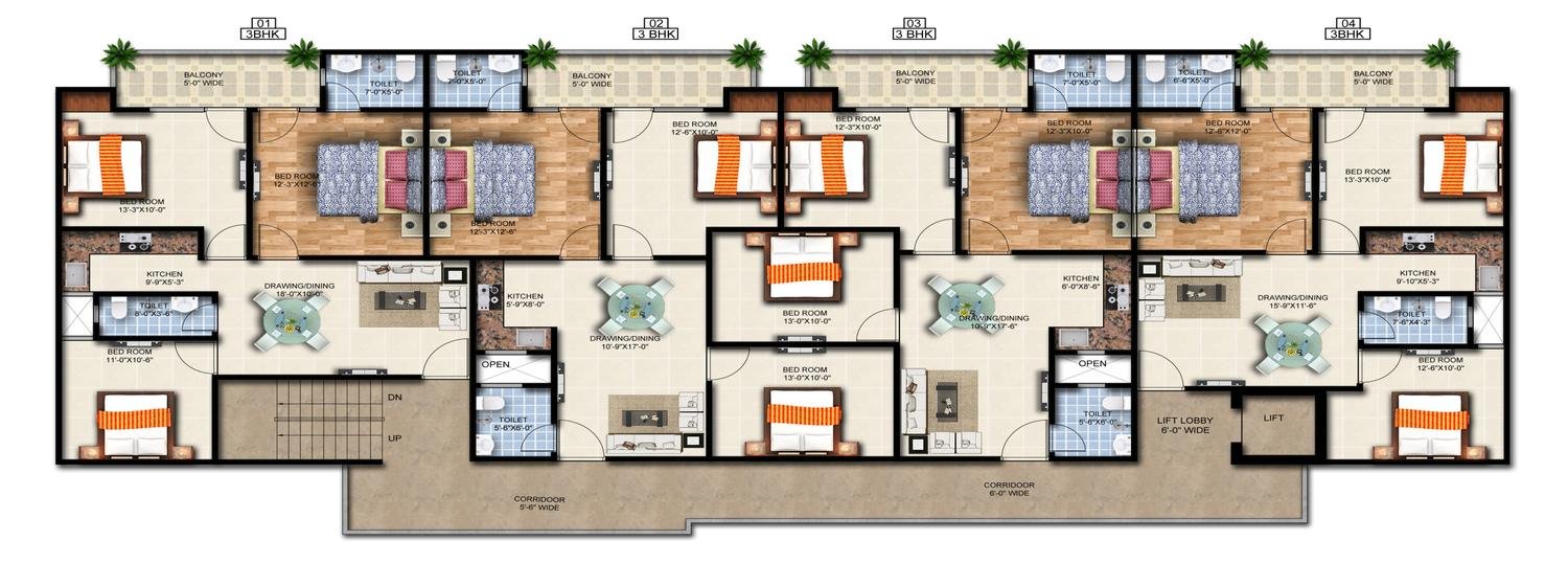 Floor plan: Silver-05 duplex, lower floor