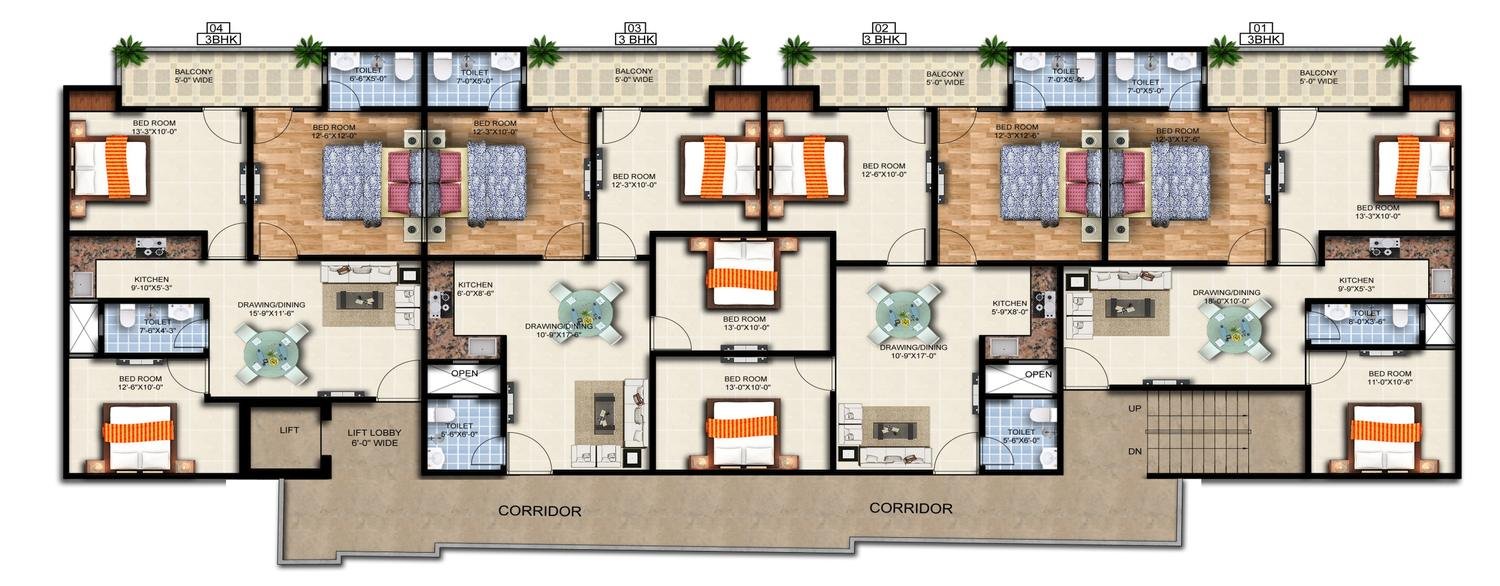 Floor plan: Silver-06 duplex, lower floor