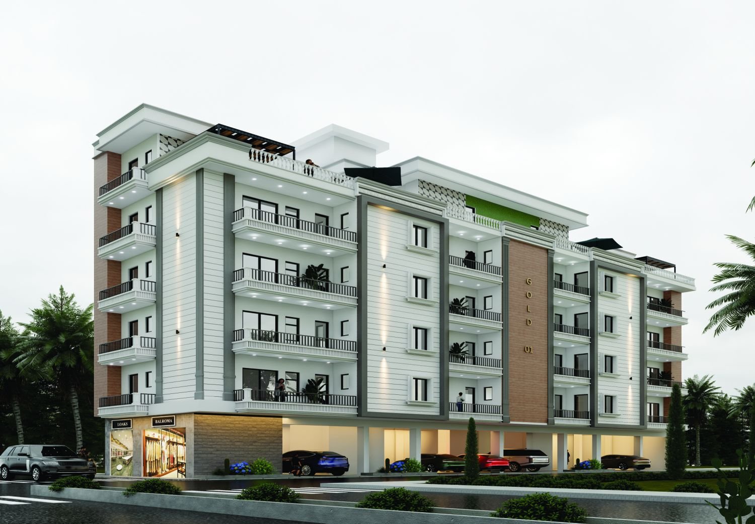 Artist's impression of the Gold block facade